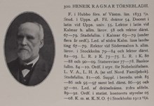 Henrik Ragnar Törnebladh. Ledamot av stadsfullmäktige 1881-1906 