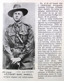 Karl Annäll - stockholmare i första världskriget
