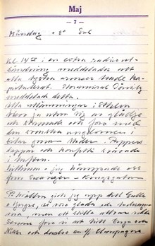 Andra världskrigets slut i Sven Alforts dagbok