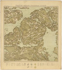 Trakten omkring Stockholm i 9 blad 1861 – kartblad 8 ”Östra bladet”, översett 1893