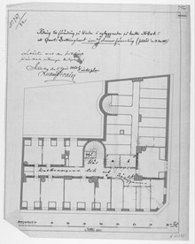 Underlag för bygglov år 1883, fastigheten Drottninghuset 5