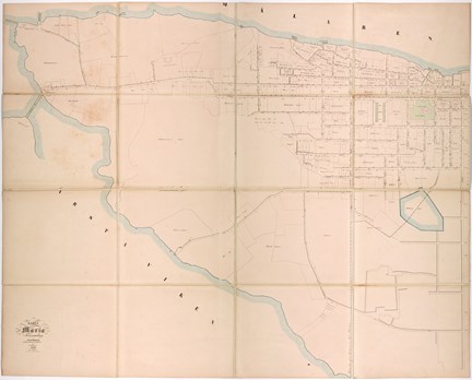 1850 års karta över Maria församling