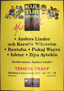 Inbjudan till musikfest i Tensta 1991