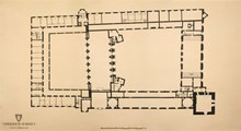 Ritning "Stockholms stadshus. Plan av våningen 2 tr." (uppmätningsritning 1923)