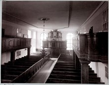 Danviks hospital, kyrkan, interiör mot orgeln