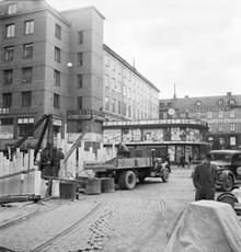 Tunnelbanebygget vid Kungsgatan/Sveavägen