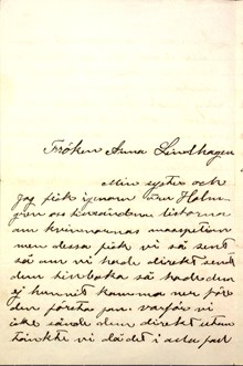 Elsa Laula skriver om namninsamling för kvinnlig rösträtt 1907