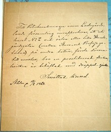 Anonym angivelse av kvinna till polisens prostitutionsavdelning, den 14 februari 1868