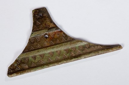 Vikingatida bronshänge till hästmundering