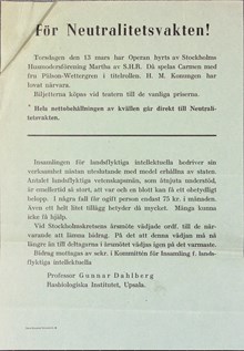 För Neutarlitetesvakten! - Stockholms Husmodersförening 1941