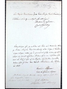 Ansökan till Prins Carls uppfostringsanstalt för fattiga barn 1855 