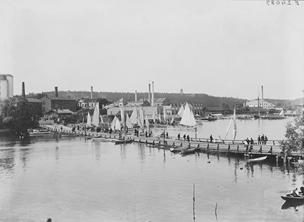 Utsikt över gamla Liljeholmsbron.