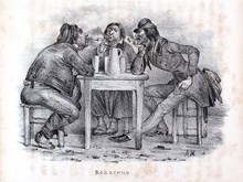 "Hufvudstadens nöjen - Rökarena" (teckning 1841) 
