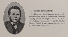 Henrik Hagerman. Ledamot av stadsfullmäktige 1869-1892