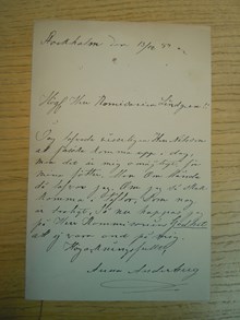 Anna A. ursäktar sig för att hon inte kommer till besiktning. Brev till sedlighetspolisen den 13 december 1884
