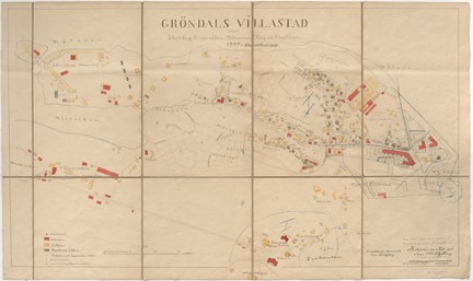 Karta över Gröndal.