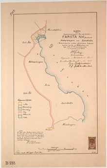 Karta över Farsta nr 1, Hökarängen med Larsboda