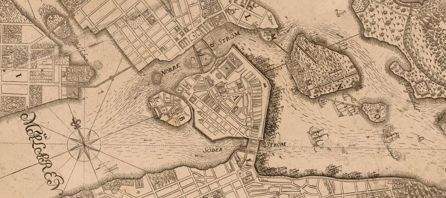 1702 års karta över Stockholm