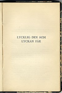 Lycklig den som lyckan får - uppläsning av Maria Sandels novell