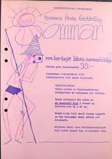Fototävling för ungdomar – bästa sommarbilden 1960