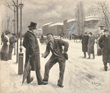 Tiggare vid Nybroplan 1905