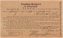 Ett pantlånekvitto