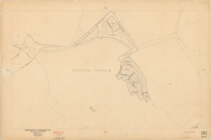 Bladet är ritat i tusch på papper som numera är gulnat