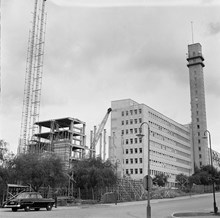 Telefonplan. Telefonaktiebolaget LM Ericssons nya direktionshus under byggnad.