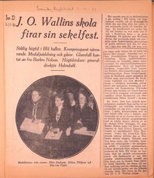 Wallinska skolan firar 100-årsjubileum