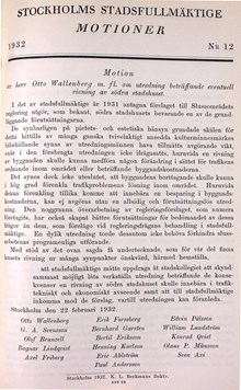 Förslag om att riva Södra Stadshuset vid Slussen - motion till stadsfullmäktige 1932