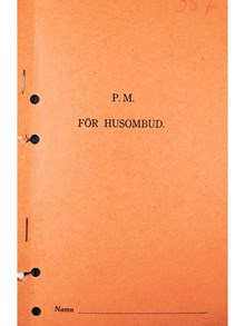P.M. för husombud – 1930/40-tal