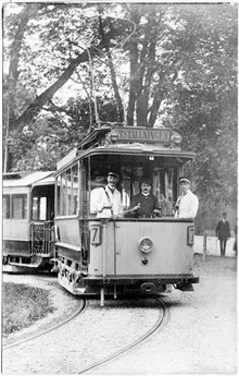 Frivilliga förare och konduktörer under storstrejken 1909