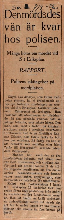 Den mördades vän är kvar hos polisen. Många höras om mordet vid S:t Eriksplan.