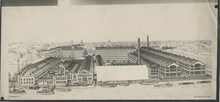 Vy över Bolinders fabrik på Kungsholmen