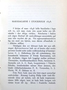 Claës Lundin - "Marsdagarne i Stockholm 1848"