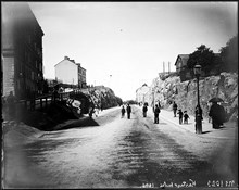 Hantverkargatan västerut från Polhemsgatan. Till höger Kartagos backe