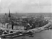 Vy över Gamla Stan från Mosebacke, 1896.