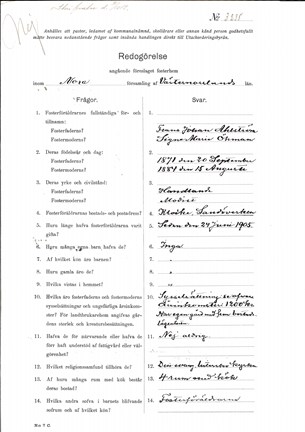 Ej lämpliga fosterhem 1912