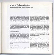 Mynt ur Solbergaskatten / Stefan Håkansson (text), Henrik Hultgren (foto)
