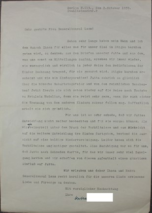 Brev från biologiska föräldrar vars barn placerats på Stigbo, 1939