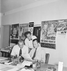 Socialdemokratiska partistyrelsen i valarbete 