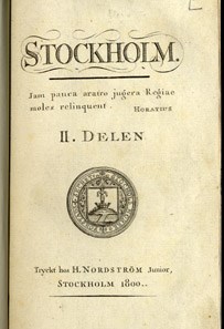 Stockholm. Andra delen. Av Johan Elers