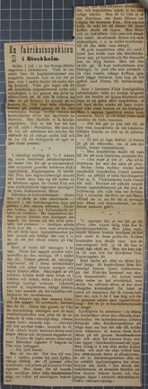 Urklippt tidningsartikel.