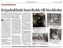 Krigsdrabbade barn flydde till Sverige 