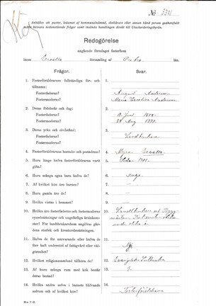 Ej godkänt fosterhem, 1912