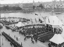 Skeppsbron. Ankomstceremoni för Kronprinsessan Margareta