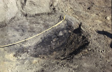 Härd, anläggning nummer 57, fornlämning RAÄ 143 i Spånga socken