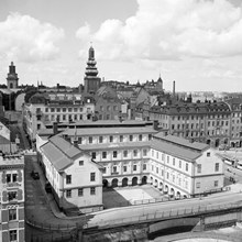 Utsikt mot Stadsmuseet från Katarinahissen