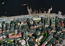 Flygfoto över Gamla Stan