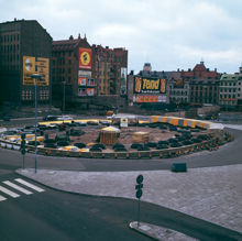 Vy från Stockholmsterrassen mot rondellen vid Sergels Torg.